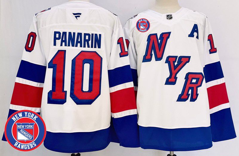 Men New York Rangers #10 Panarin White Fanatics 2025 NHL Jersey style 4->new york rangers->NHL Jersey